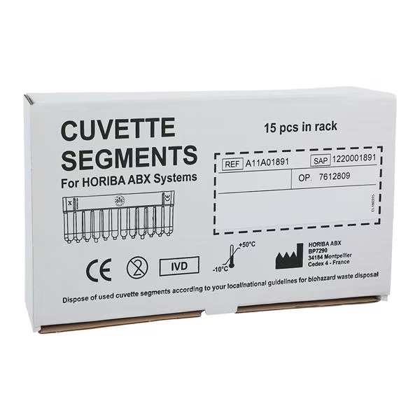 Horiba ABX Pentra 400 Cuvette Segments – Case of 30 Boxes (450 Segments) – Pentra 400 / C400 (P/N 1220001891)