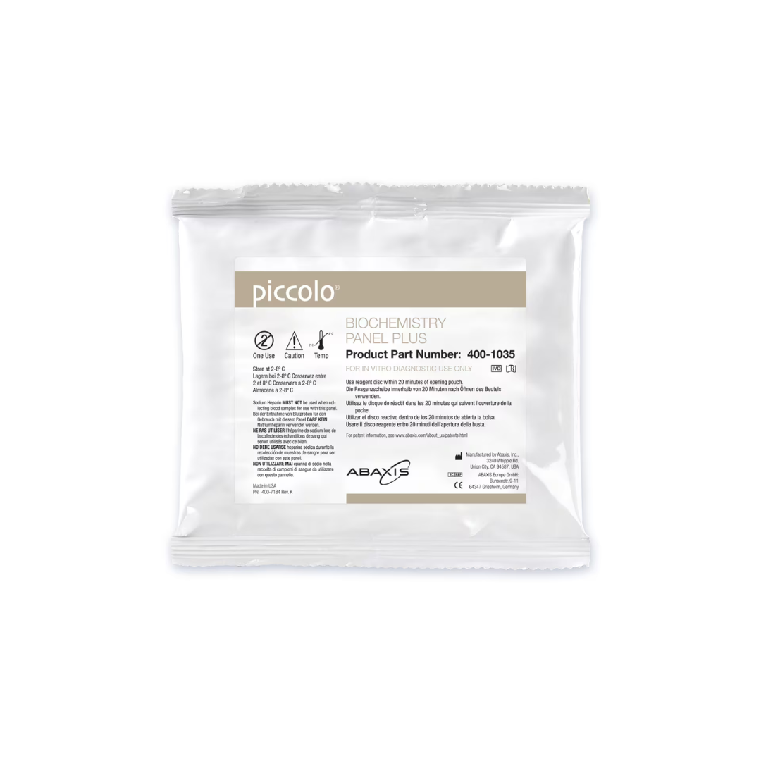 Abbott Piccolo BioChemistry Panel Plus — 10 Discs (Cat. No. 07P0215)
