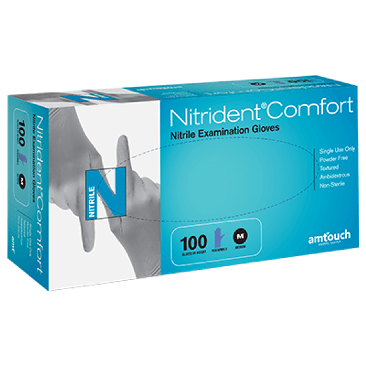Nitrident Touch/Elite/Comfort Nitrile Examination Gloves - Amtouch - Transperify