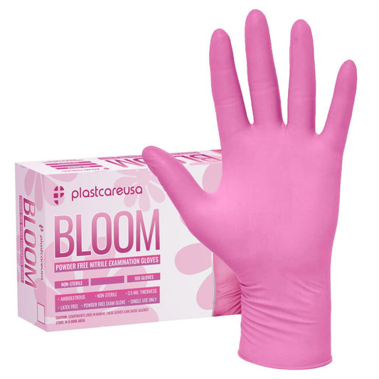 Pink Nitrile Gloves - BLOOM - Transperify
