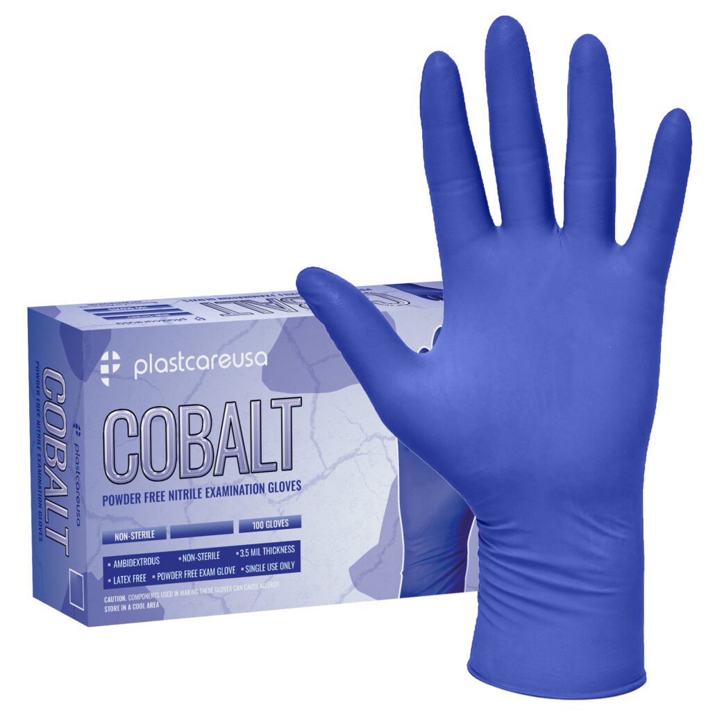 Standard Blue Nitrile Gloves - COBALT - Transperify