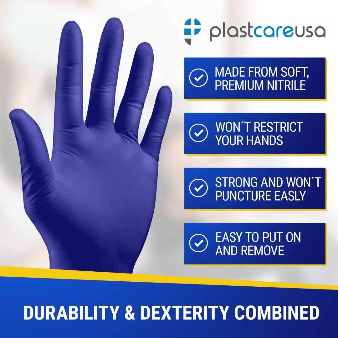 Standard Blue Nitrile Gloves - COBALT - Transperify