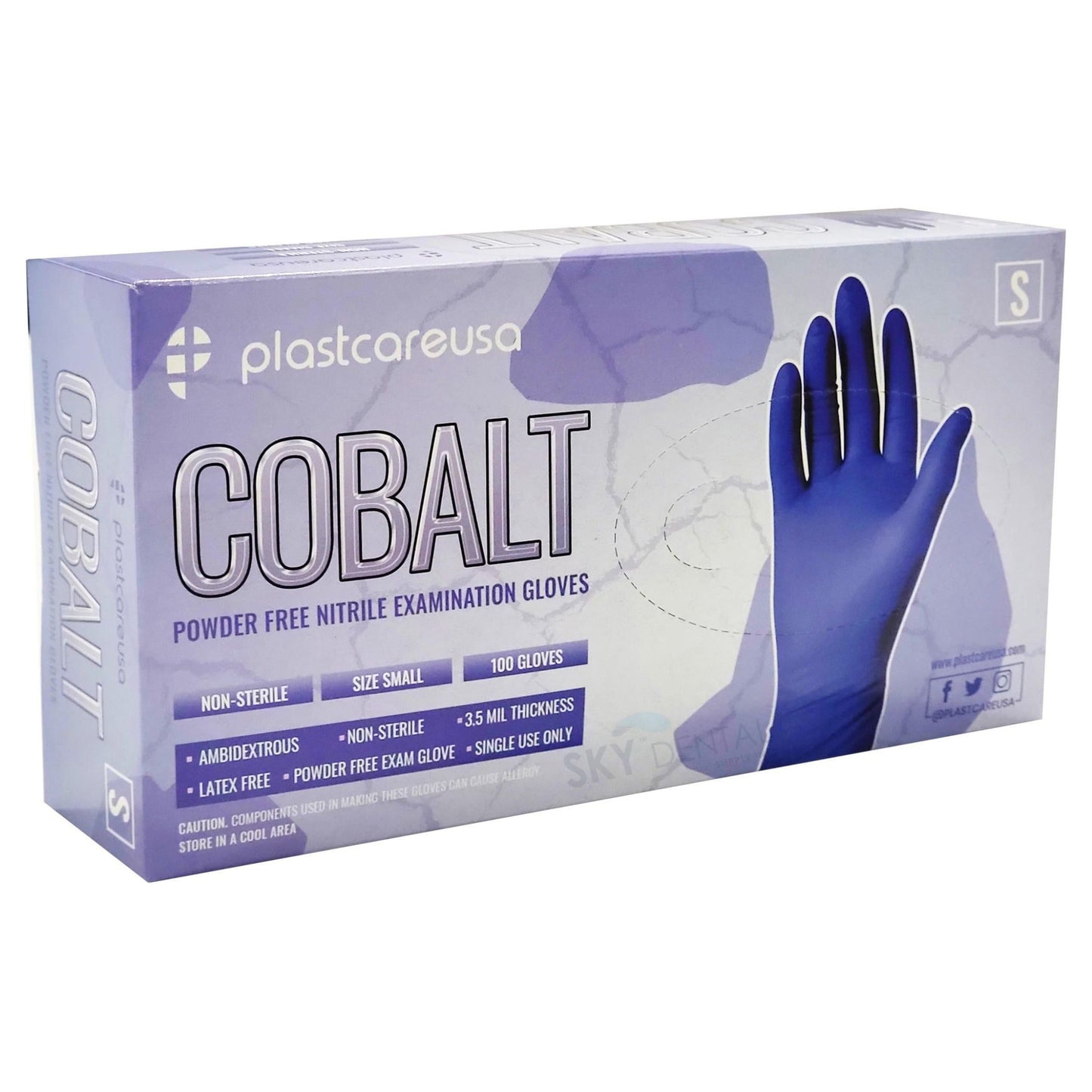 Standard Blue Nitrile Gloves - COBALT - Transperify
