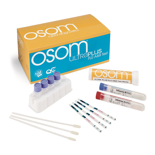 Respiratory Test Kit OSOM® Ultra Plus Influenza A + B 25 Tests CLIA Waived Sample Dependent