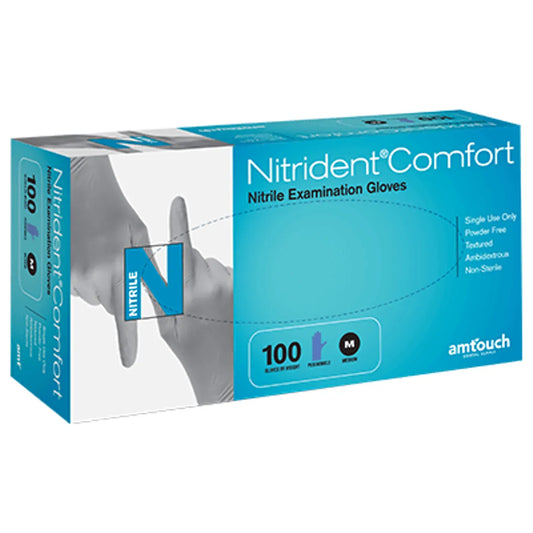 Nitrident Touch/Elite/Comfort Nitrile Examination Gloves - Amtouch