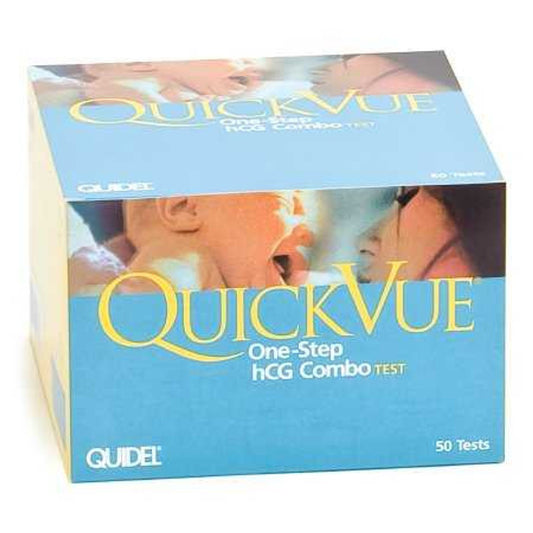 Reproductive Health Test Kit QuickVue® One-Step hCG Combo hCG Pregnancy Test 50 Tests CLIA Waived Sample Dependent
