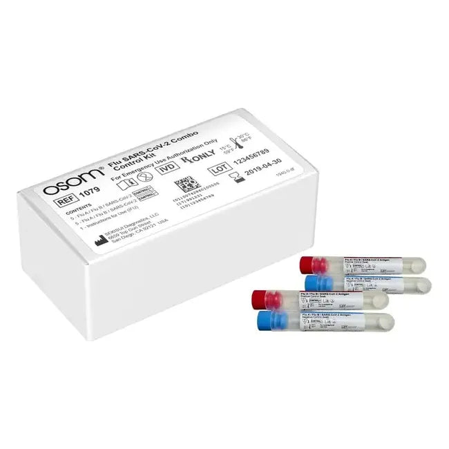 Antigen Test Control Set OSOM® Flu A + B / SARS-CoV-2 Combo Positive Level / Negative Level 10 Swabs