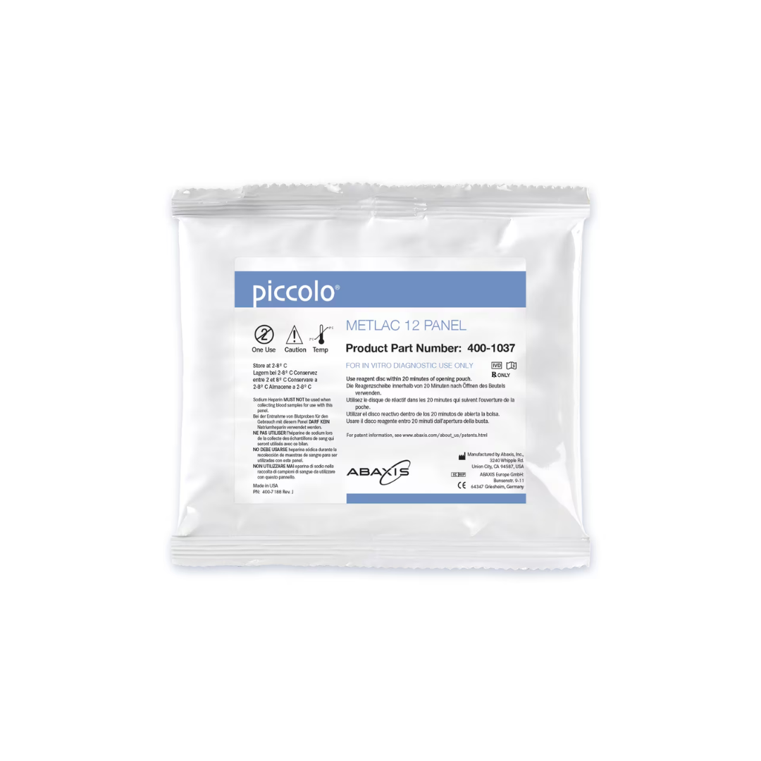 Abbott Piccolo MetLac 12 Panel — 10 Discs (Cat. No. 07P0216)