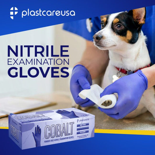 Standard Blue Nitrile Gloves - COBALT - Transperify